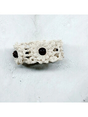 3132mc. Crochet Wood Handcrafted Bracelet